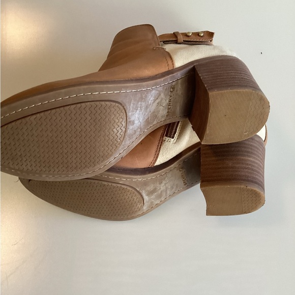 Sperry Top Sider Women's Ambrose Brown & Tan Leather Ankle Boots Size 7M - Picture 3 of 5